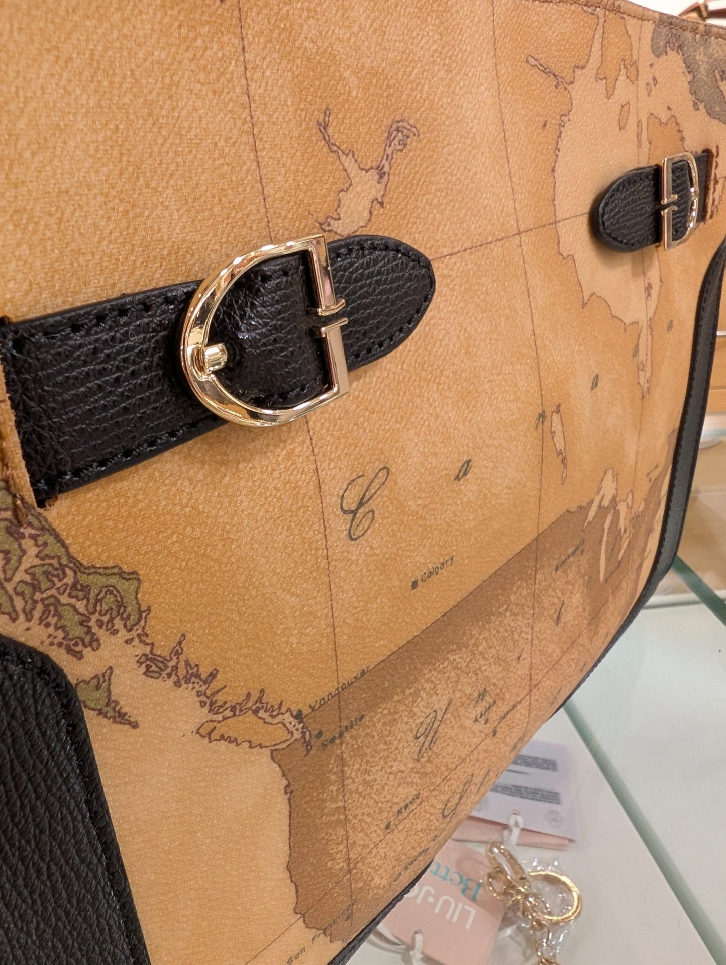 Borsa a mano Alviero Martini 1A Classe LD63 G611 0001 – Valley Geo, Geo e pelle nera - Veronica Borse e Accessori