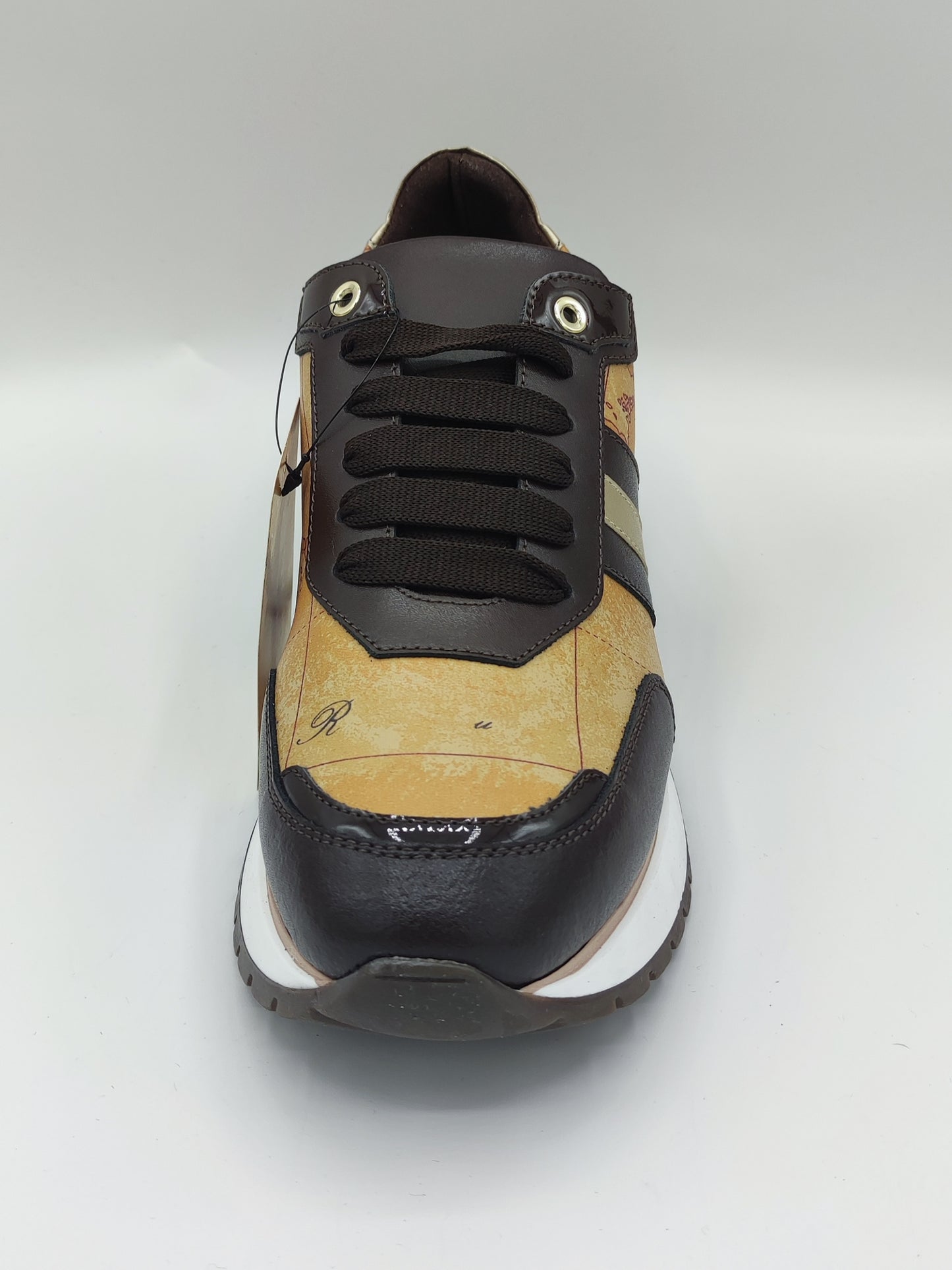 Sneakers in pelle liscia fondo running Castagna - Veronica Borse e Accessori