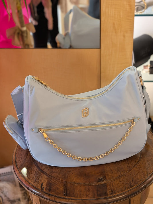 Borsa a spalla Liu Jo AA5322T4559 – Elegante nylon con catena oro - Veronica Borse e Accessori