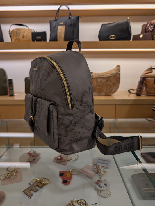 Zaino Alviero Martini 1A Classe LD39 9449 0030 in Tessuto Geo Soft Grigio Scuro - Veronica Borse e Accessori