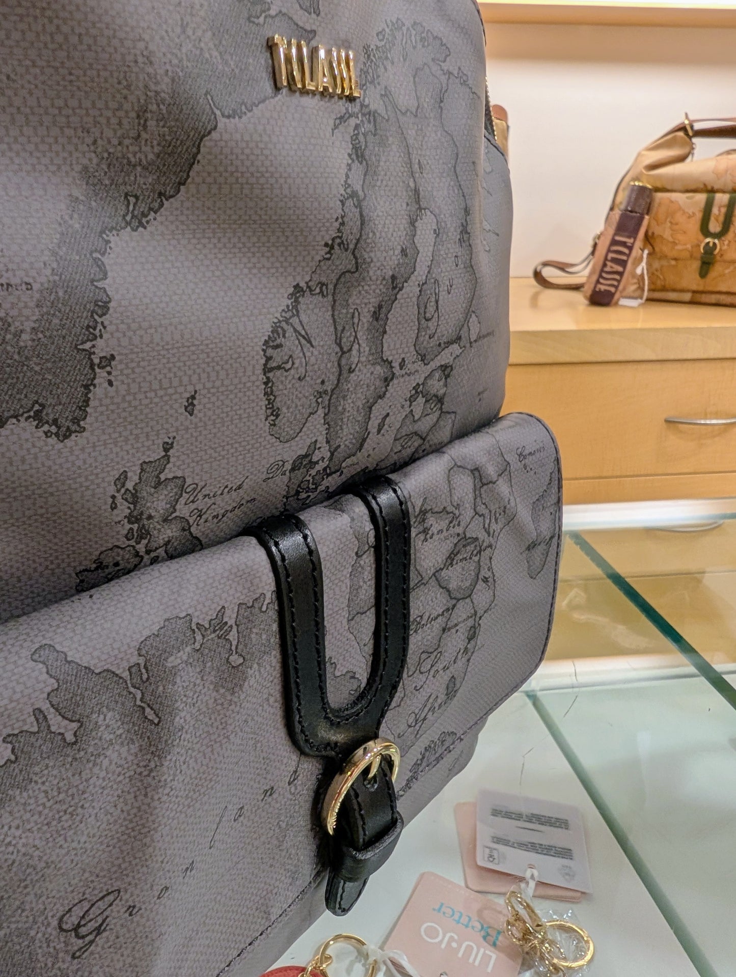 Zaino Alviero Martini 1A Classe LD39 9449 0030 in Tessuto Geo Soft Grigio Scuro - Veronica Borse e Accessori