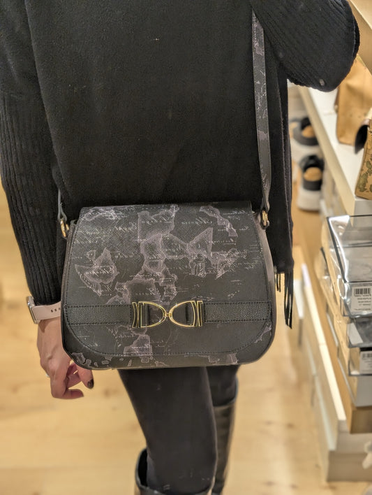 Borsa con patta Geo Black