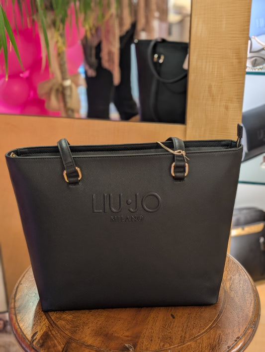 Borsa shopping bag Liu Jo AA5321E0087 – Capiente e chic con logo a rilievo