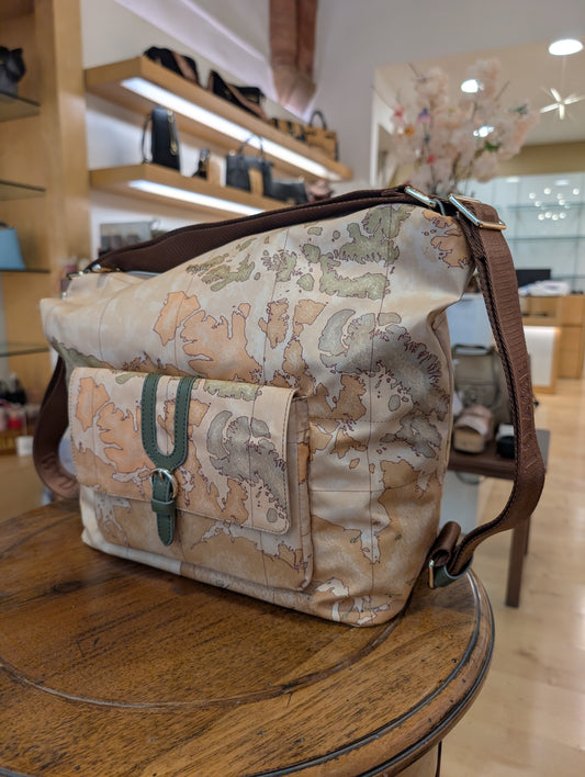 Sottospalla Alviero Martini 1A Classe LD35 S578 0609 – doppia portabilità Geo Verde Muschio - Veronica Borse e Accessori