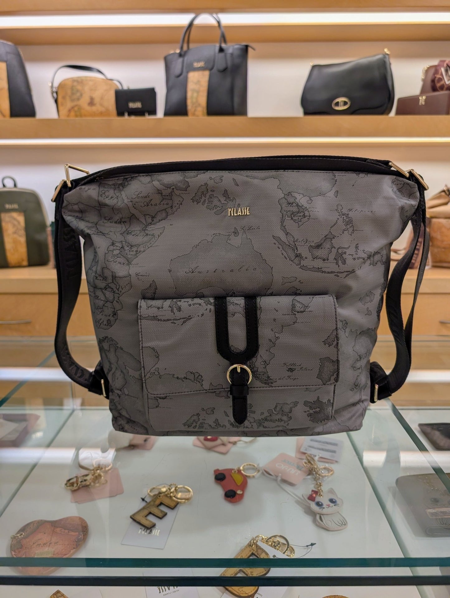 Sottospalla Alviero Martini 1A Classe LD35 9449 0030 Highland Soft – Dual Wear Grigio Scuro - Veronica Borse e Accessori