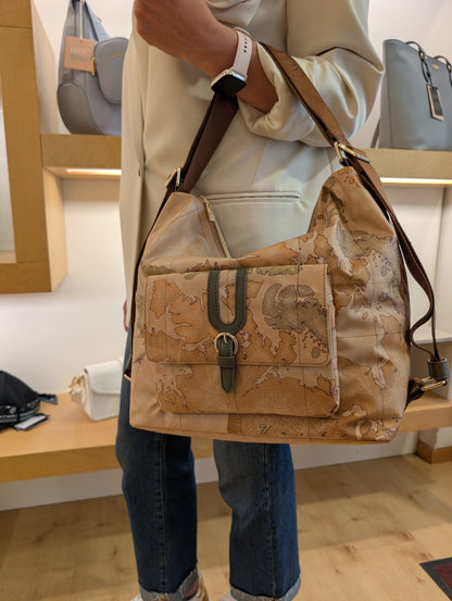 Sottospalla Alviero Martini 1A Classe LD35 S578 0609 – doppia portabilità Geo Verde Muschio - Veronica Borse e Accessori