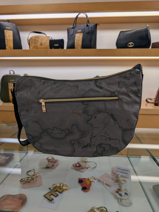 Tracolla grande Alviero Martini 1A Classe LD36 9449 0030 – Linea Coconut, Nero con dettagli in pelle - Veronica Borse e Accessori