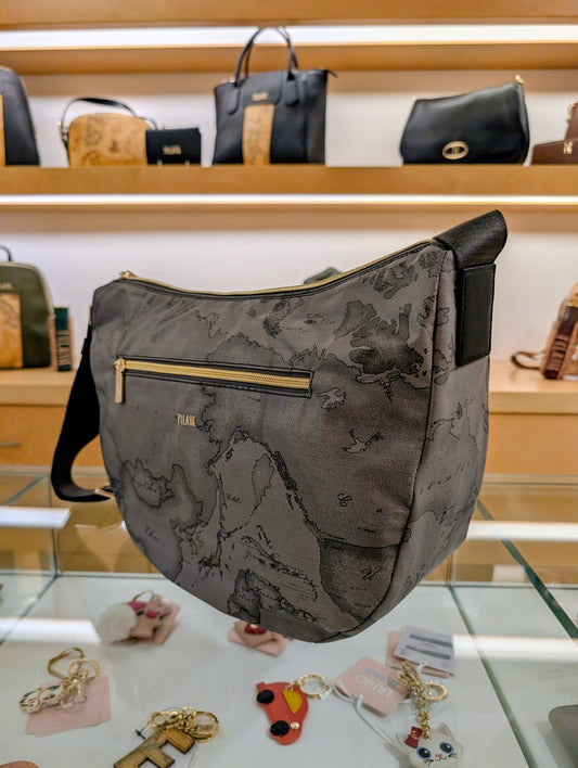 Tracolla grande Alviero Martini 1A Classe LD36 9449 0030 – Linea Coconut, Nero con dettagli in pelle - Veronica Borse e Accessori